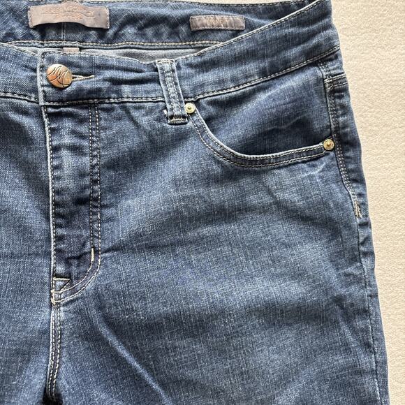 Melissa McCarthy Seven7 Jeans Women 18 Straight Blue Denim Plus Size Stretch - Picture 3 of 16